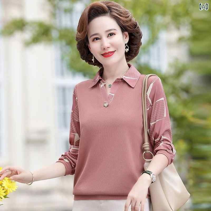 シャツ レディース おしゃれ シニア 婦人服 60代 長袖 秋 上品 50代 きれいめ 襟 トップス frontop-13142714 フロントップ楽天市場店 サンプル画像2