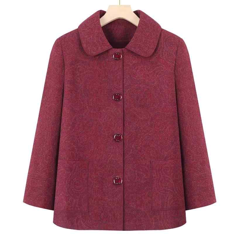 乐天商城 - ジャケット レディース おしゃれ シニア 婦人服 60代 春秋 ゆったり 上品 大きいサイズ 長袖 ミセス 体型カバー アウター ママ 母親 敬老 暖かい シンプル 上着