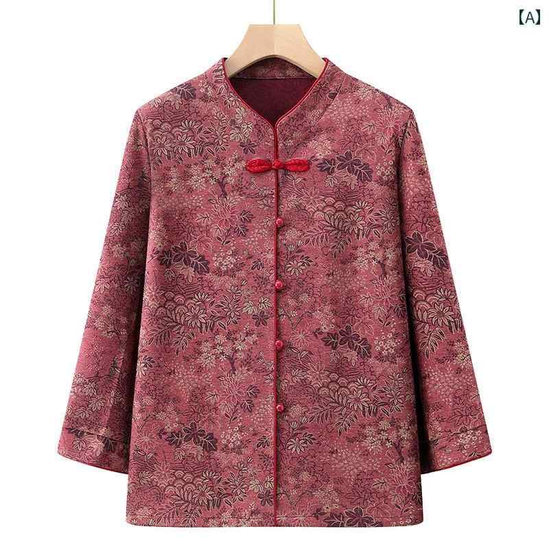 ジャケット レディース おしゃれ シニア 婦人服 60代 長袖 花柄 スタンドカラー 秋 春 薄手 アウター 上品 ゆったり きれいめ frontop-13138748 フロントップ楽天市場店 サンプル画像2