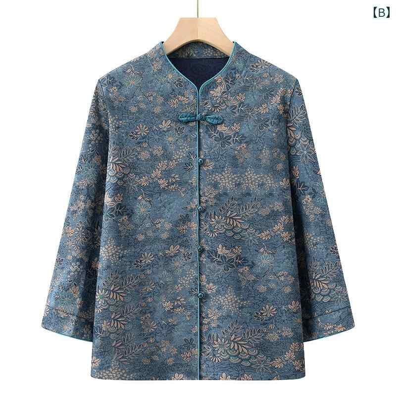 ジャケット レディース おしゃれ シニア 婦人服 60代 長袖 花柄 スタンドカラー 秋 春 薄手 アウター 上品 ゆったり きれいめ frontop-13138748 フロントップ楽天市場店 サンプル画像3