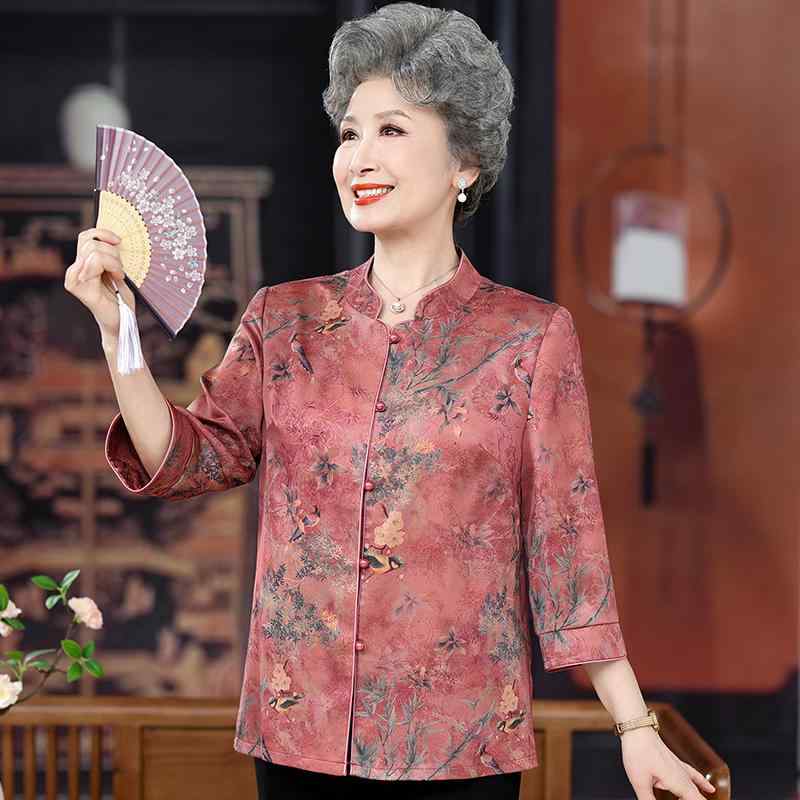 シャツ レディース おしゃれ シニア 婦人服 60代 大きいサイズ 七分袖 花柄 春夏 上品 ゆったり ミセス frontop-13142262 フロントップ楽天市場店 パッケージ画像