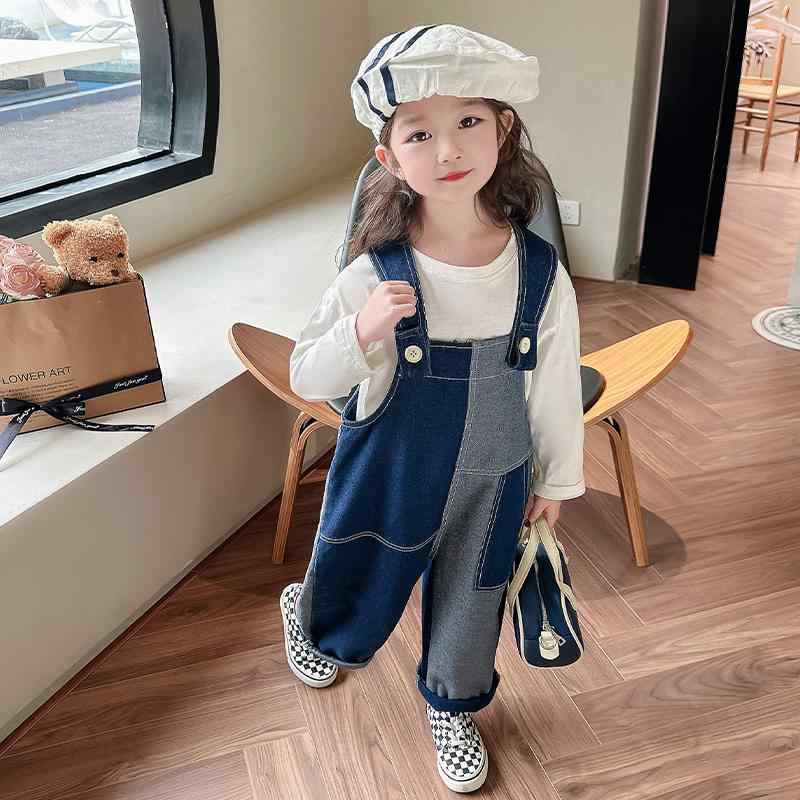 サロペット 女の子 キッズ 子供 かわいい カジュアル デニム 春秋 韓国 パンツ オールインワン 可愛い ゆったり おしゃれ コーデ