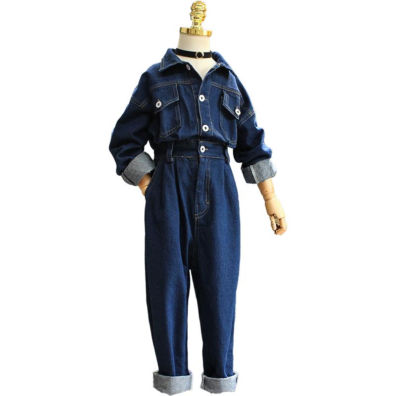 - スタイル: 韓国 - ウエスト: ミドルウエスト - パンツ丈: ロング - 素材: デニム - フロント開閉: ボタン・ファスナー - - 股上: 股割れなし - パンツタイプ: オールインワン - 性別: 女児用 - カラー: ダー...