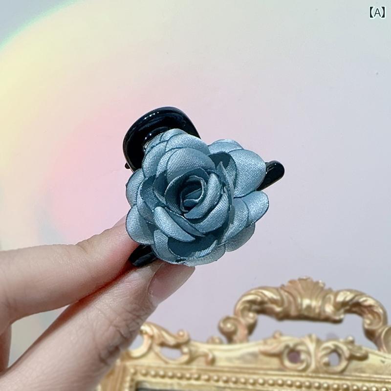 髪飾り 花 レディース 韓国 造花 ヘアアクセサリー クリップ 装飾 パフォーマンス ...