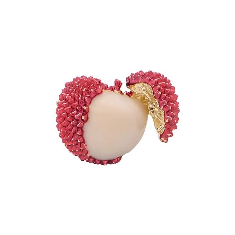 ブローチ かわいい アクセサリー 光沢 精巧 小さめ ライチ ピーナッツ ピン バックル ジャケット バッ..