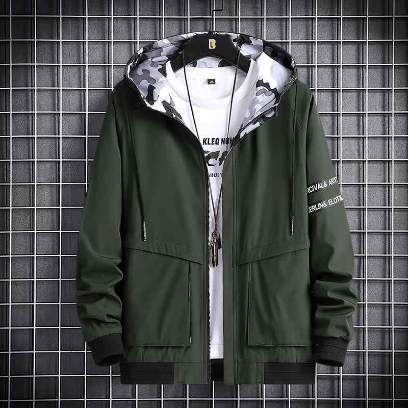 ジャケット メンズ おしゃれ カジュアル 春秋 迷彩柄 フード 大きいサイズ ゆったり シンプル