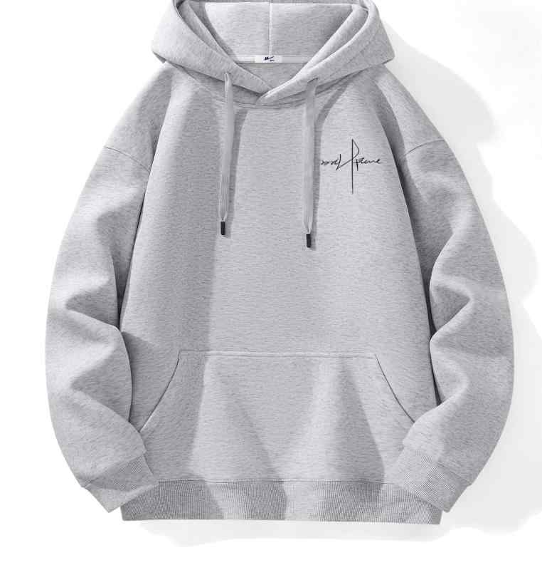 パーカー メンズ おしゃれ カジュアル グレー ロゴ フード ポケット 長袖 ゆったり 春秋(4)