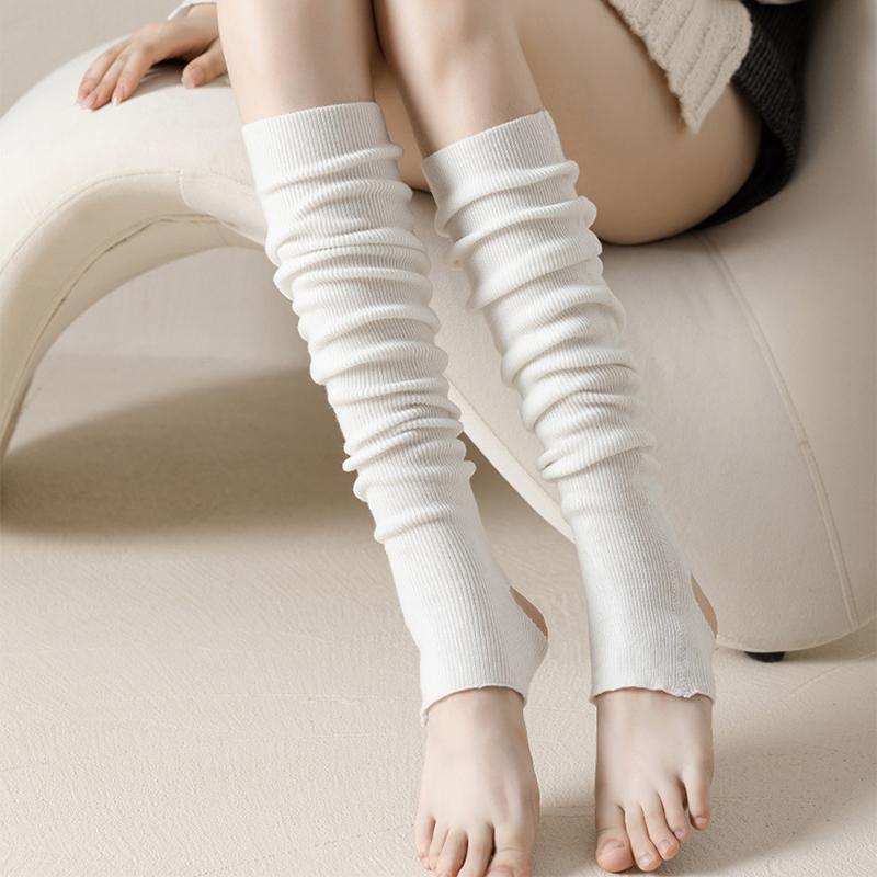 レッグウォーマー 秋冬 レディース おしゃれ カジュアル 細見え 防寒 ウール 羊 暖かい 脚カバー ヨガ 膝サポート ロング丈 オーバーニー くしゅくしゅ y...