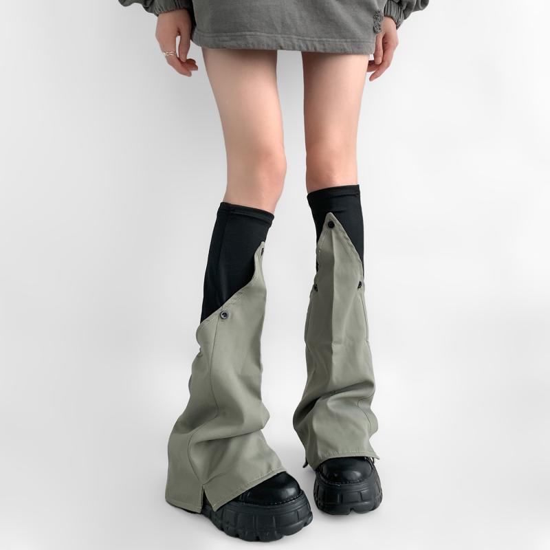 レッグウォーマー レディース おしゃれ カジュアル 細見え 防寒 個性 スポーティー ピンチ フレア 裾広がり 脚長効果 春秋 コーデアクセント