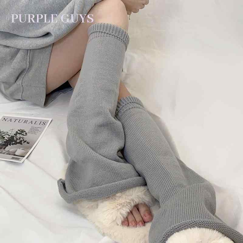 レッグウォーマー レディース おしゃれ カジュアル 細見え 防寒 秋 色 ニット フレア Y2K JK サブカル 太め ゆったり かわいい