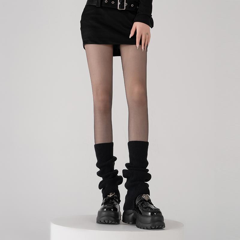 レッグウォーマー レディース おしゃれ カジュアル 細見え 防寒 秋冬 修腿型 y2k 甘辛 韓国 冬 暖かい 厚手 黒 ストリート
