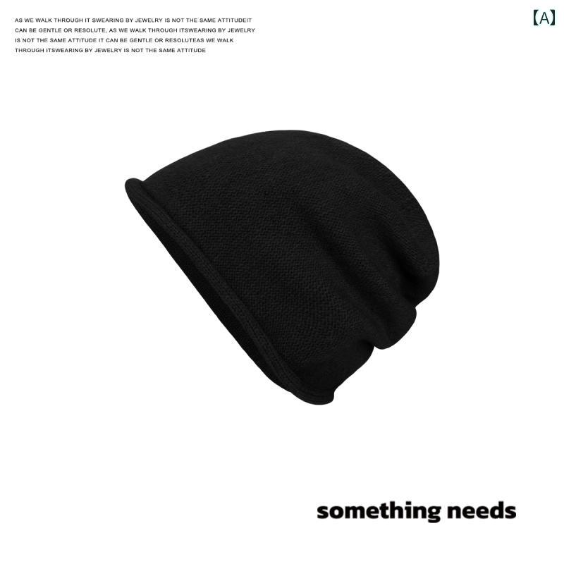 Knit Hat - ニット帽 レディース おしゃれ カジュアル 秋冬 ウール シンプル ゆったり 小顔効果 万能 ウール 包頭
