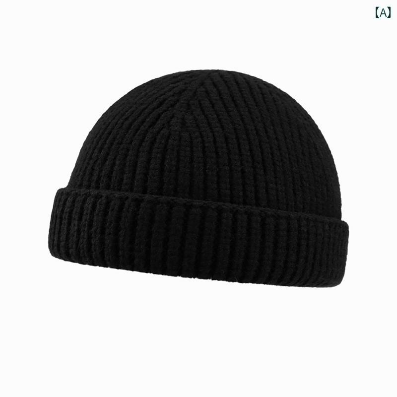 Knit Hat - ニット帽 メンズ レディース おしゃれ カジュアル ショート丈 春夏 暖かい アメリカン レトロ シンプル 無地