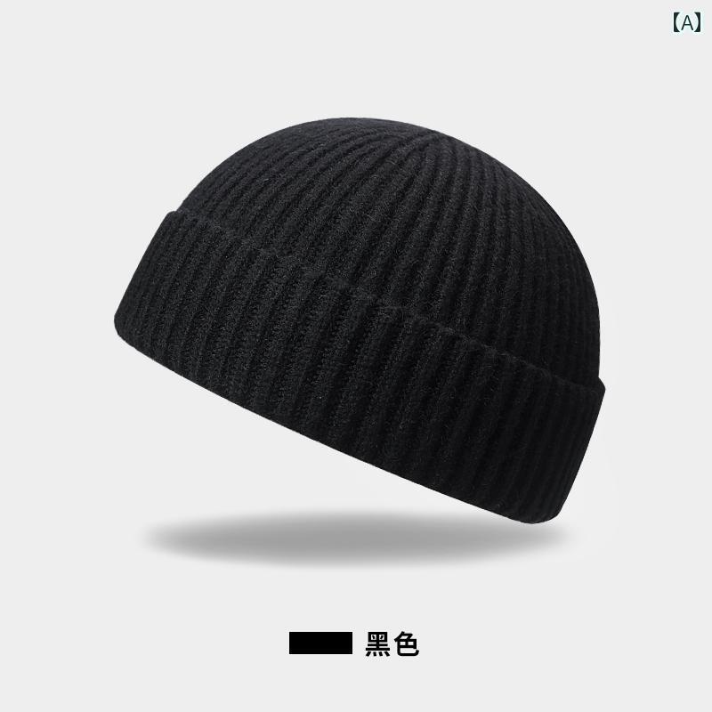中華風キャップ レディース おしゃれ カジュアル メンズ 冬 ウール混紡 毛糸 暖かい 短め ニット ショート丈 シンプル