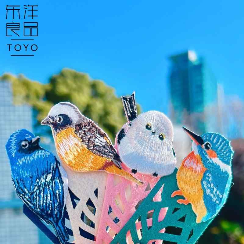 しおり ブックマーカー かわいい 刺繍 野鳥 シマエナガ ツバメ スズメ フェルト 布 学生 先生 卒業 お..