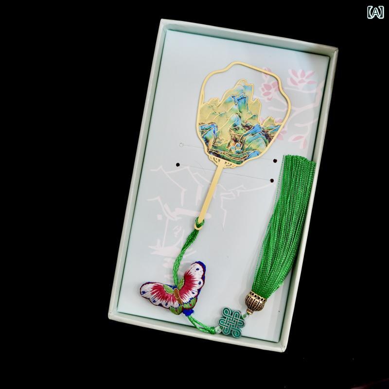 しおり ブックマーカー おしゃれ 刺繍 蝶 タッセル 紐 パンダ ネコ 花 金魚 真鍮 透け チャイナ風 お土産 学生 先生 卒業 お祝い ギフト 文房具 おう...