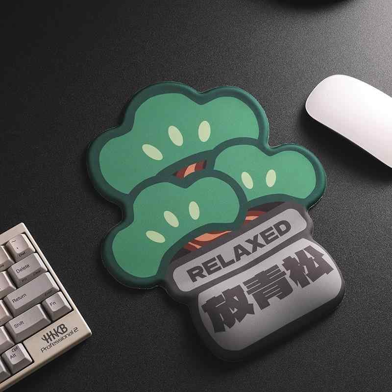 マウスパッド リストレスト 一体型 女の子 シリコン PU 滑り止め フィット ソフト 快適 人間工学 手首..