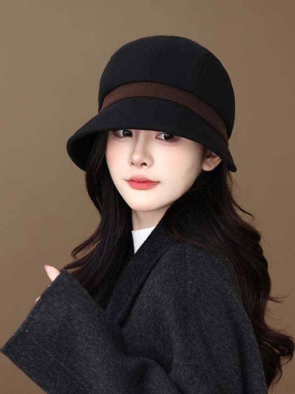 乐天商城 - キャスケット 帽子 レディース 八角形 キャスケット 耳あて 暖かい 大きめ 小顔効果 ハット 秋冬 日焼け防止