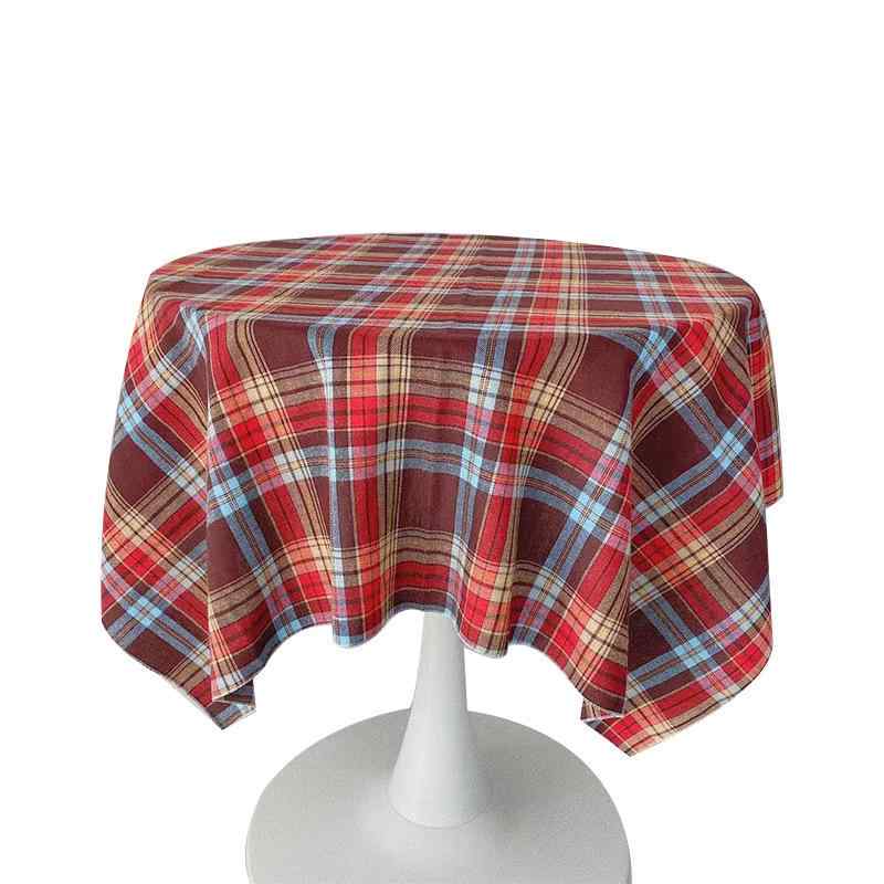 テーブルクロス レッド チェック柄 長方形 綿 クリスマス ヴィンテージ風 食卓 カフェ風 装飾 撮影背景 ピクニック インテリア