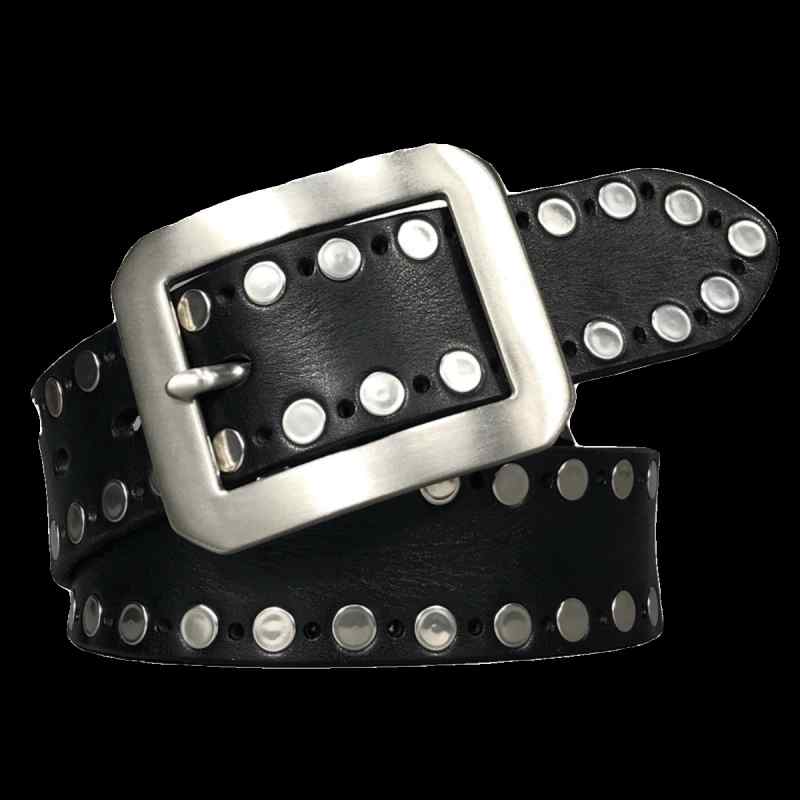 ベルト メンズ おしゃれ レディース 革 スタッズ パンク バイカー ヒップホップ カジュアル 不锈钢バックル 個性