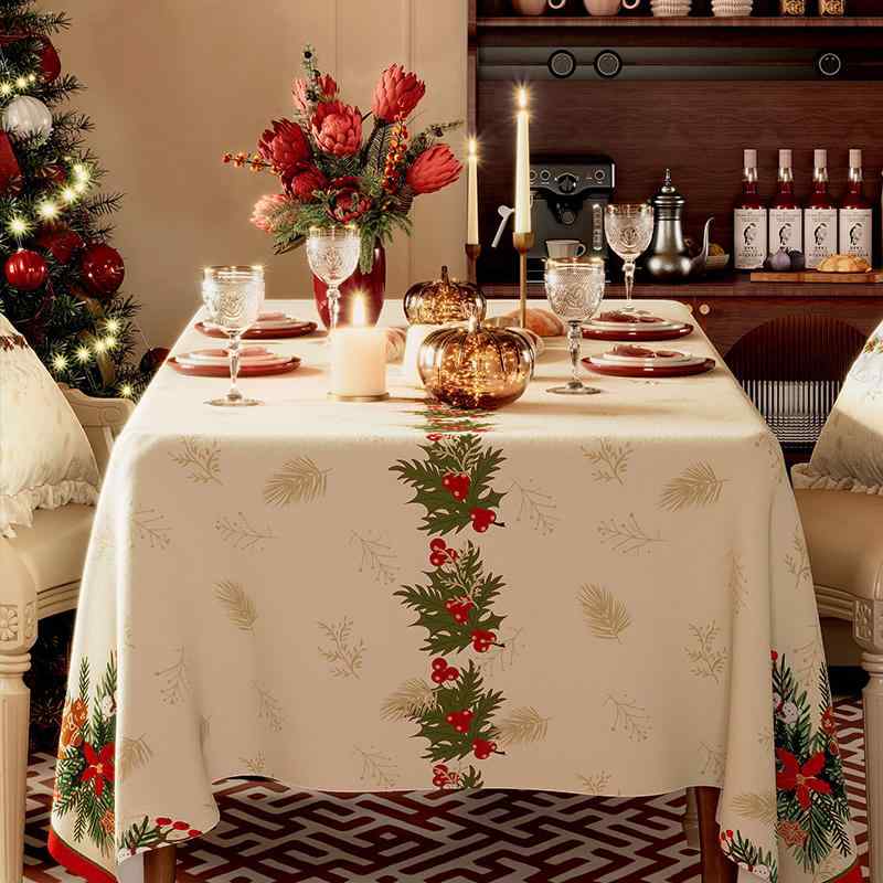 テーブルクロス 赤 クリスマス 模様 おしゃれ 防水 デコレーション ダイニング 食卓 北欧風 冬 飾り クリスマスツリー