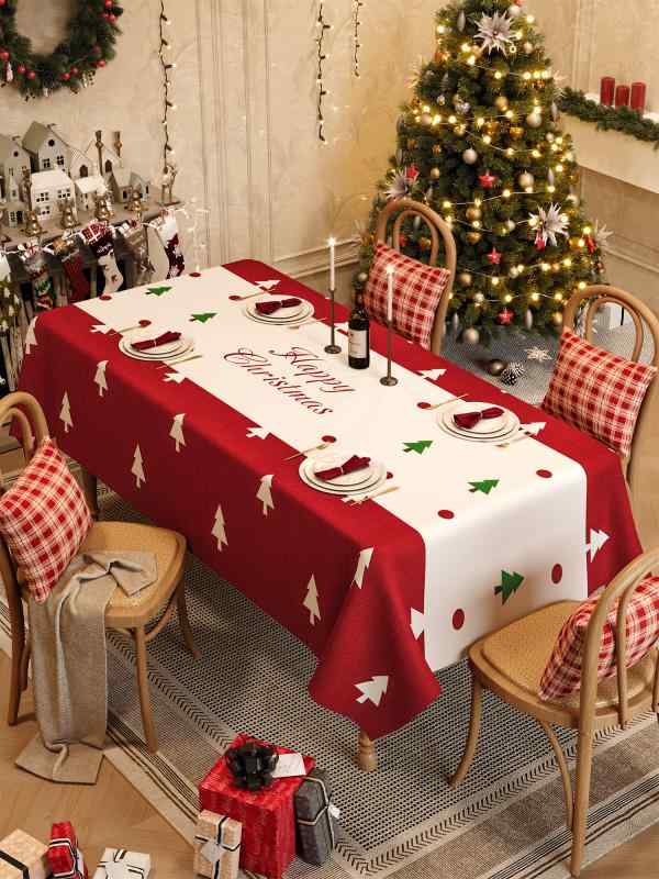 テーブルクロス クリスマス 防水 防油 免洗 防熱 新年 フェスティバル テーマ柄 食卓カバー ホリデー デコレーション