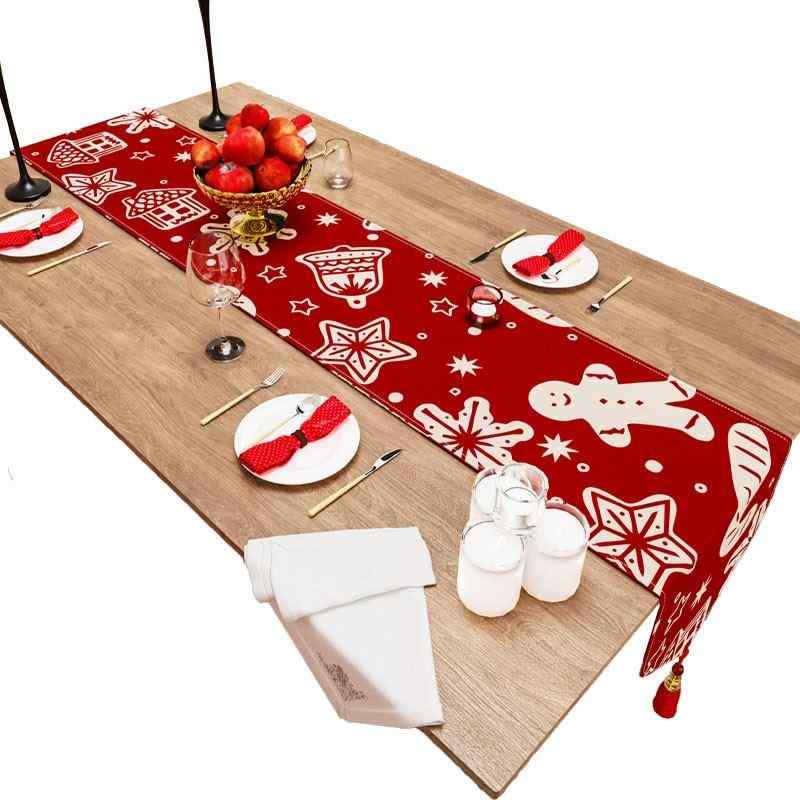 テーブルランナー レッド チェック柄 クリスマス 正月 おしゃれ 防水 厚手 季節感 飾り デコレーション コーディネート アップ