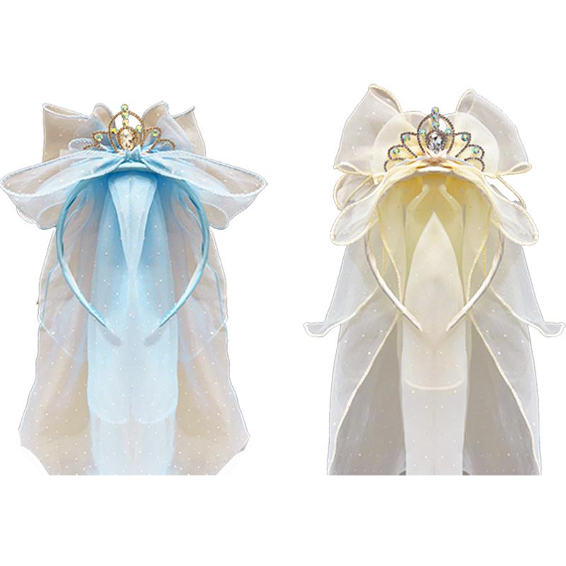 ヘアアクセサリー 女の子 プリンセス 王冠 ティアラ リボン ベール キッズ 子供 発表会 可愛い ドレス..