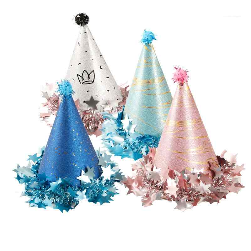 パーティーハット 大人 子供 誕生日 使い捨て キラキラ ポンポン 飾り イベントグッズ 誕生会 お祝い