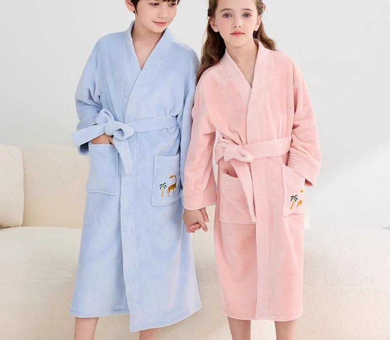 バスローブ 子供 男の子 女の子 速乾 吸水 春夏 家庭用 洗える ガウン タオル地