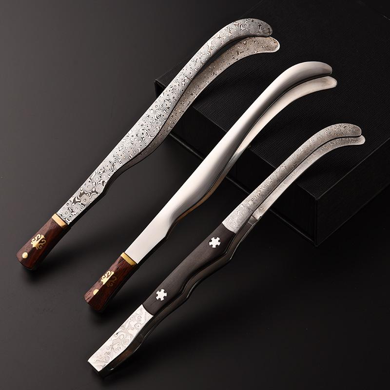 中国茶 茶道具 ダマスカス ティー クリップ カップ 茶挟 金属 ピンセット 洗浄 清潔 彫刻 精巧 ローズウッド 紫光檀 おしゃれ シルバー