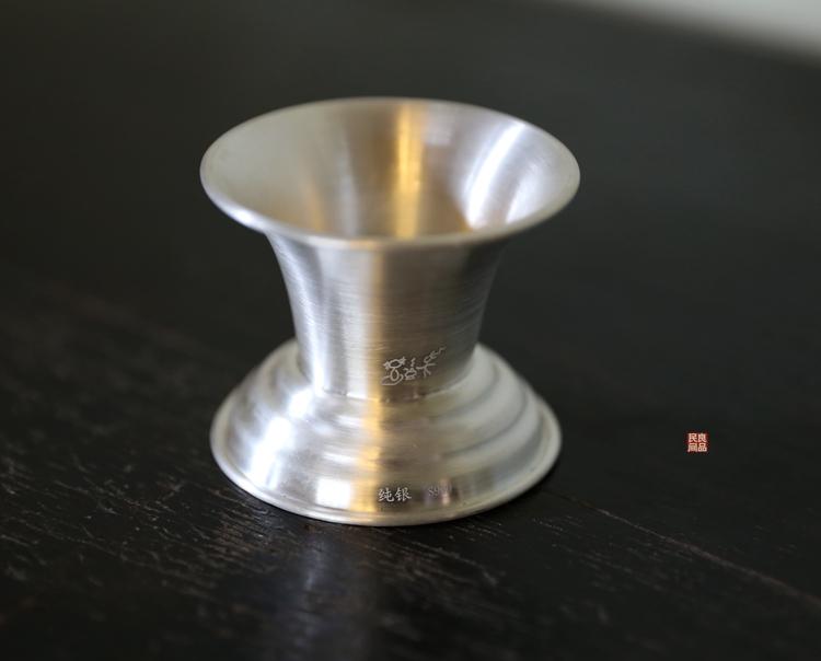 茶道具 蓋置 カップ ポット スタンド ホルダー カンフー チャイナ風 シルバー カバー シンプル 実用的 ..