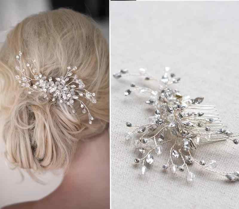 ヘアコーム レディース おしゃれ シルバー 欧風 パーティー きらきら ウェディング ヘアアクセサリー ..