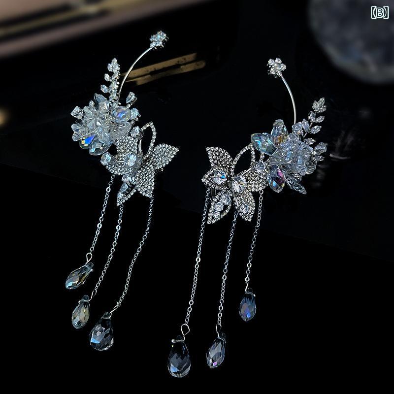 ヘアアクセサリー シルバー 花モチーフ きらきら ウエディング 髪飾り 結婚式 パーティー 上品 韓国 ドレス 和装 披露宴 ヘッドドレス 大人式