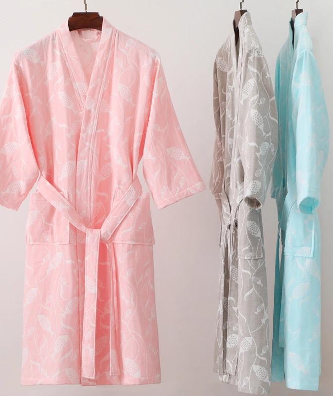 バスローブ レディース 快適 おしゃれ ルームウェア メンズ 綿 ガーゼ 吸水 速乾 春夏 秋冬 オールシー..