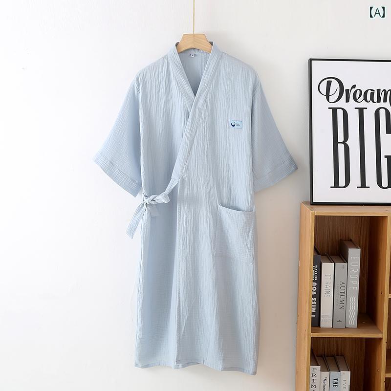 バスローブ レディース 快適 おしゃれ ルームウェア ピンク 桜色 5分袖 綿 ガーゼ 吸水 速乾 着る バスタオル 兼用