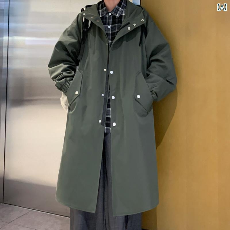 コート メンズ おしゃれ カジュアル 秋冬 パーカー ロング丈 ゆったり 大きいサイズ フード アウター 厚手 カジュアル シンプル