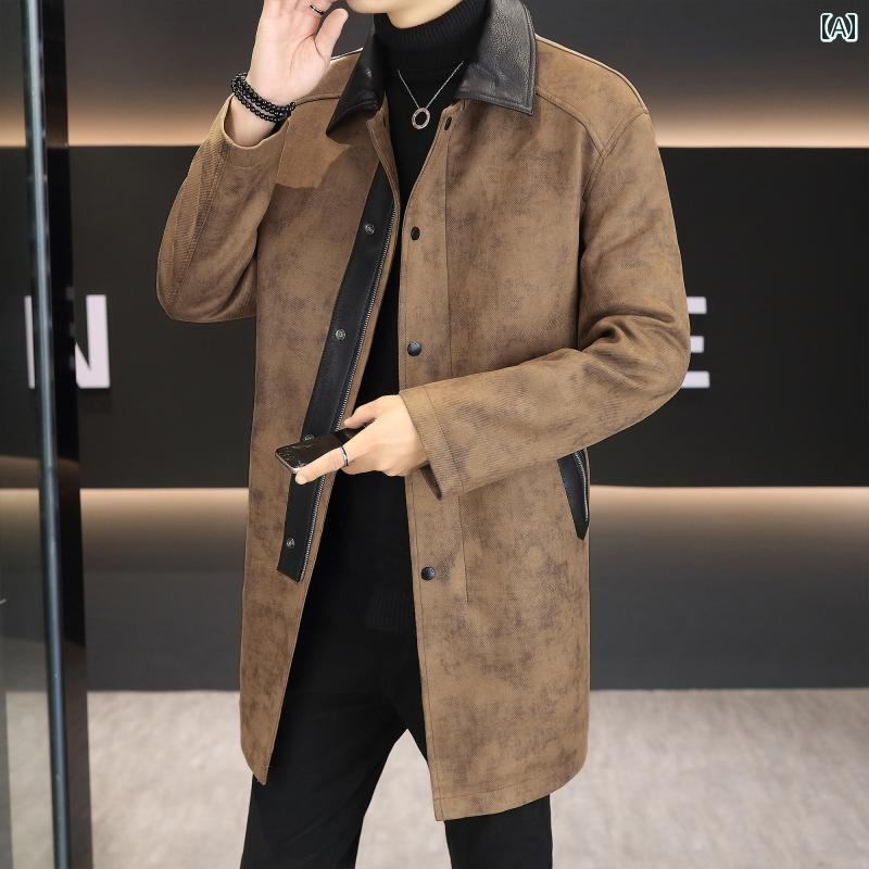 ダウンコート メンズ おしゃれ カジュアル ミドル丈 冬 パーカー風 シンプル アウター カジュアル