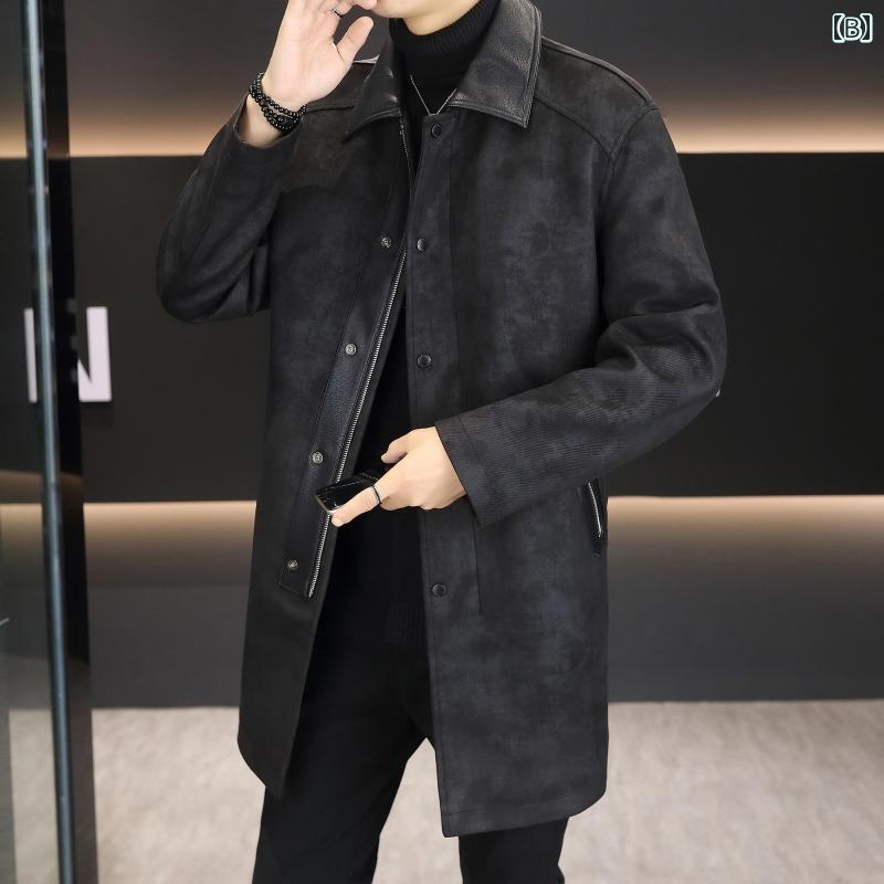 ダウンコート メンズ おしゃれ カジュアル ミドル丈 冬 パーカー風 シンプル アウター カジュアル