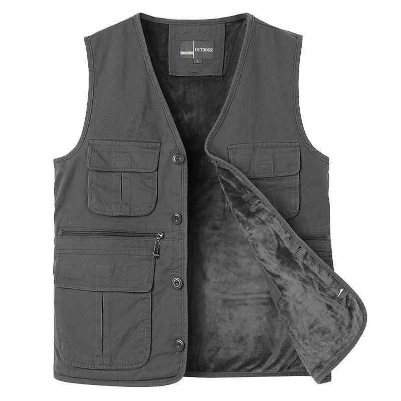 ベスト メンズ おしゃれ 秋冬 多ポケット アウトドア ワーク インナー コットン アウター