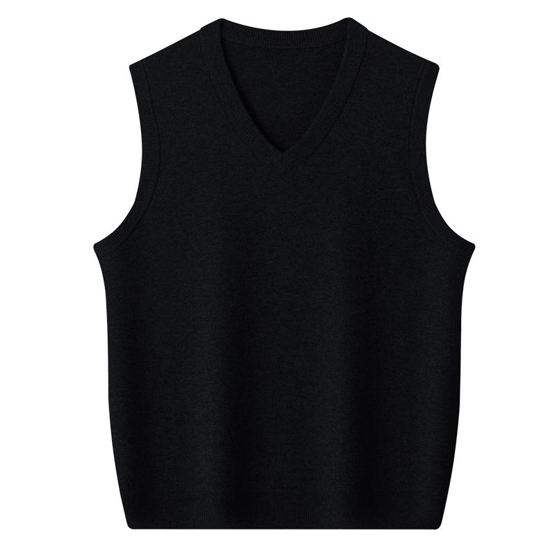 ベスト メンズ 秋冬 ウール Vネック ビジネス カジュアル 無地 厚手 セーター おしゃれ 防寒 暖かい オフィス 大きいサイズ