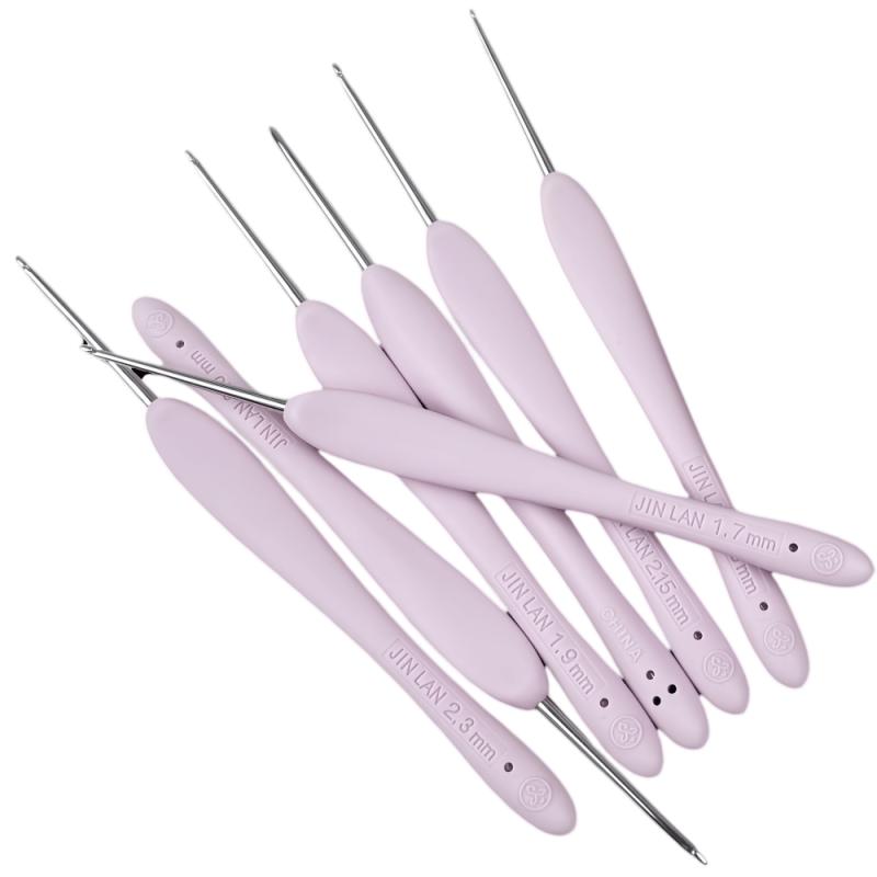 かぎ針 クロシェ 編み物 ツール 道具 ソフトハンドル ハンドメイド DIY 手編み 手芸用品 編み棒 小物 雑貨 ミセス マダム プレゼント シンプル ピンク