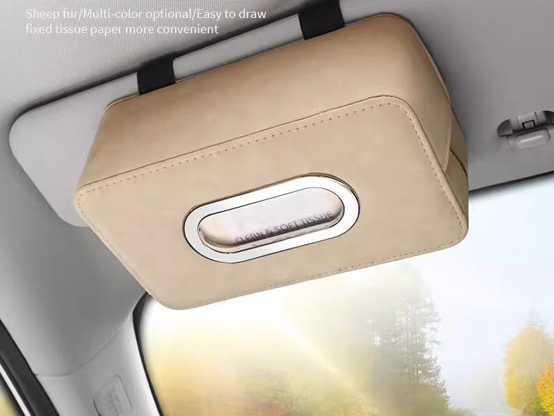 ティッシュケース おしゃれ 車用 フェイクレザー 車載 アームレスト用 後部座席 収納 吊り下げ サンシ..