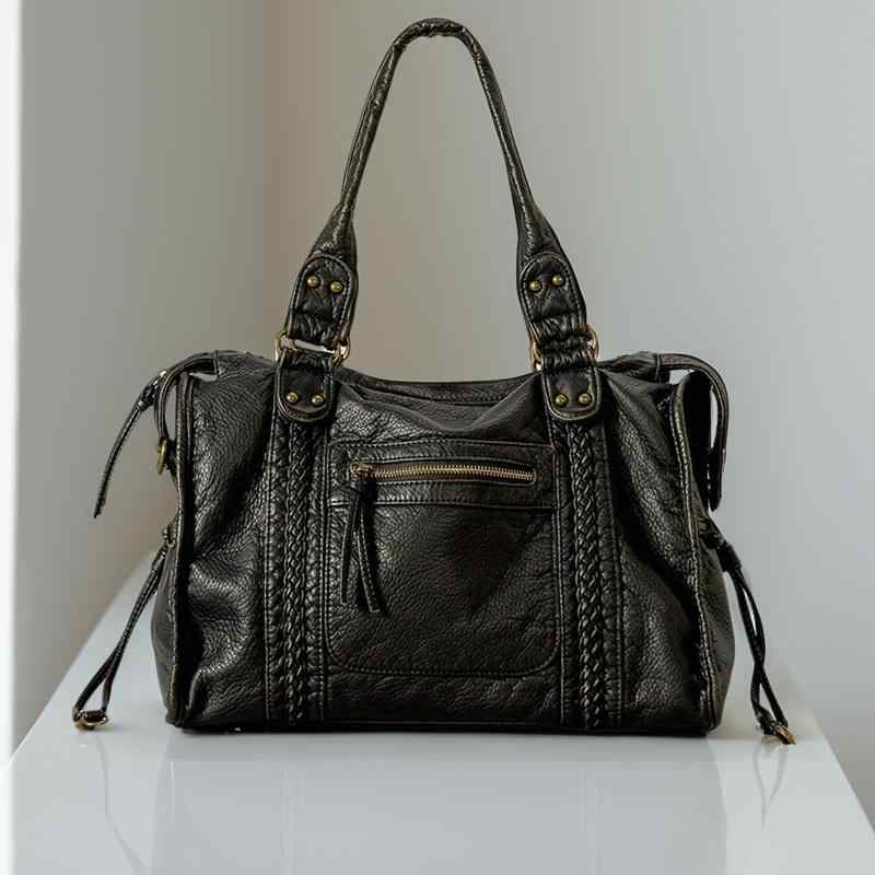 トートバッグ レディース おしゃれ カジュアル 大容量 ショルダー 斜め掛け y2k フレンチ ヴィンテージ風 レトロ かっこいい 黒