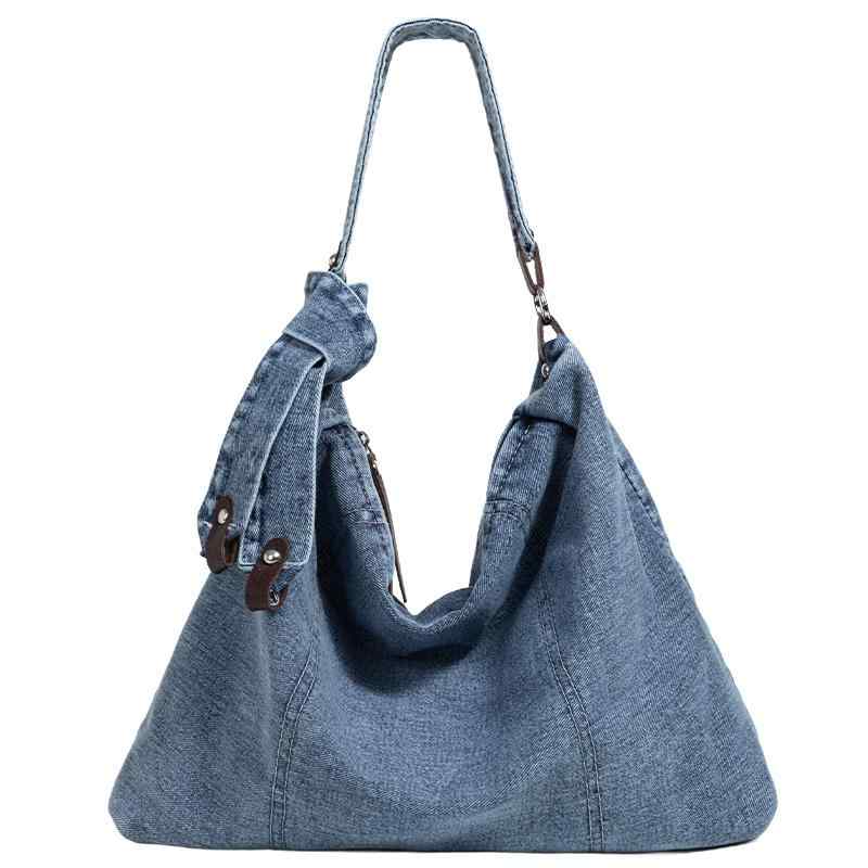 トートバッグ レディース おしゃれ カジュアル ヴィンテージ風 デニム 大容量 通勤 ショルダー 斜め掛け 夏