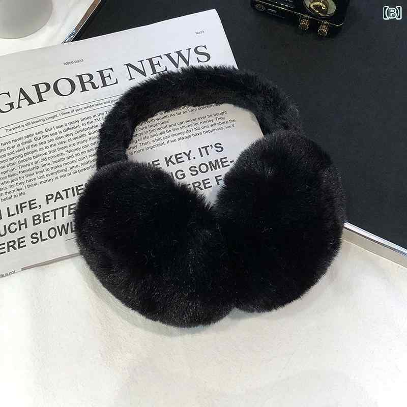 イヤーマフ 耳当て 耳カバー レディース おしゃれ 防寒 暖かい カジュアル 白 ふわ...