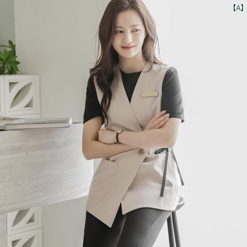 エステ ユニフォーム 制服 おしゃれ セットアップ レディース 上品 美容 サロン ホテル フォーマル オフィス 長袖 仕事 きれいめ シンプル スタイリッシュ (2)