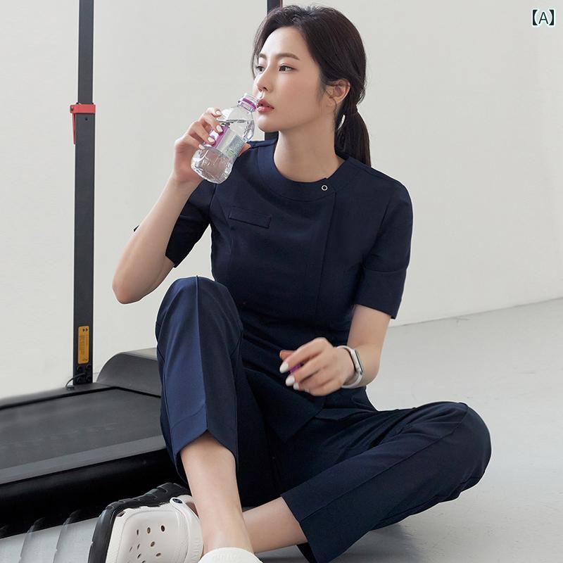 エステ ユニフォーム 制服 おしゃれ セットアップ レディース 美容 看護 サロン 足...