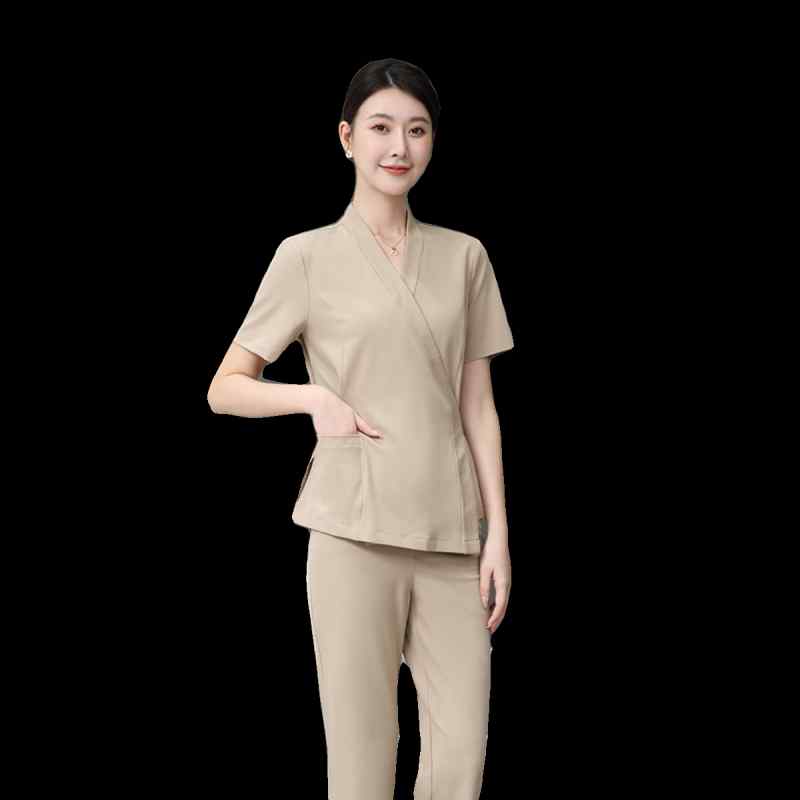 エステ ユニフォーム 制服 おしゃれ セットアップ レディース フォーマル 春 スパ サロン 仕事着 七分..