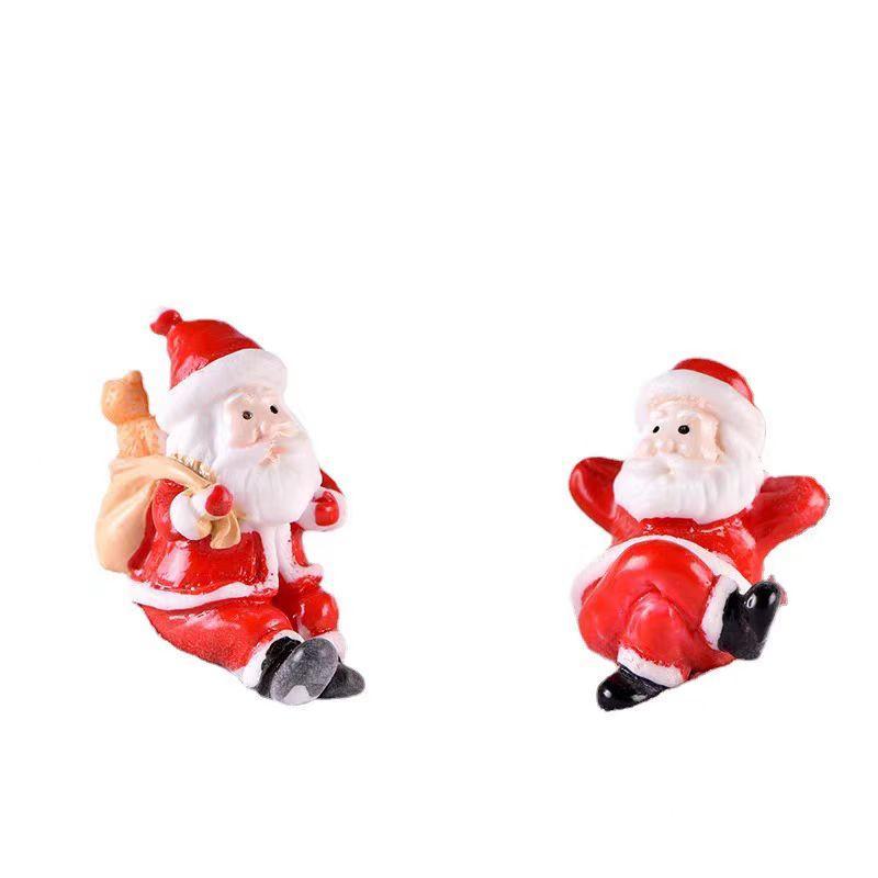 クリスマス 飾り 置物 かわいい サンタ 雪だるま 樹脂製 ミニチュア オーナメント 卓上 デコレーション 雑貨 ソックス ベル プレゼント 小物 冬 イベント インテリア 赤 白 緑